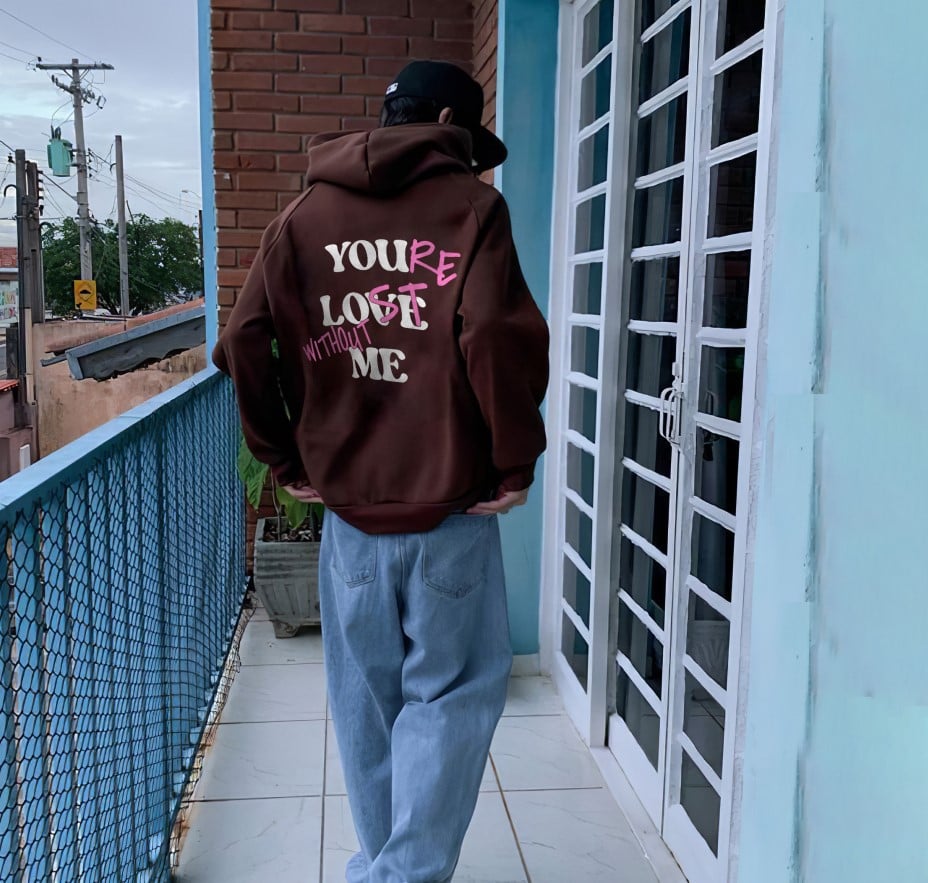 Yardley Letter Print Loose Fit Hoodie Product Image 04