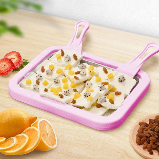 Yogurt Ice Cream Roll Maker Manual Dessert Kit Product Image 01