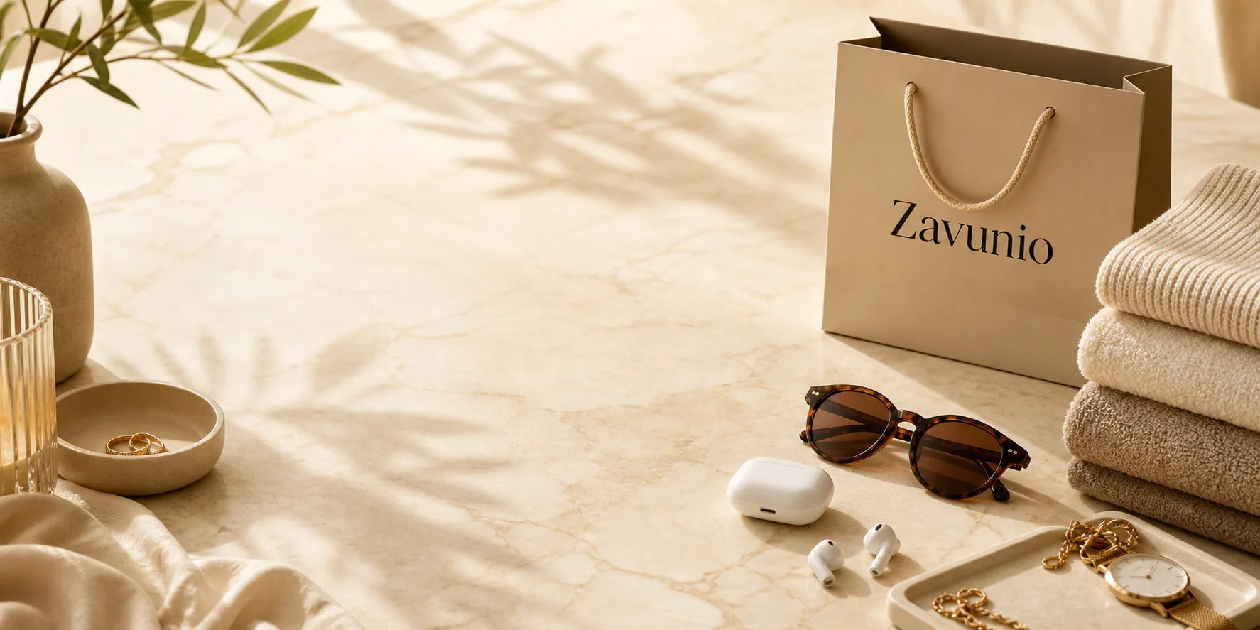 Zavunio premium lifestyle homepage hero WebP