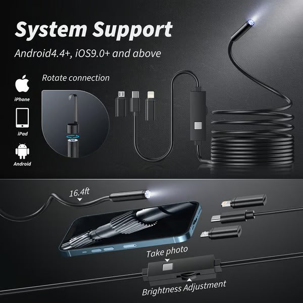 Zoneview Phone Inspection Camera Flexible Led Product Image 02